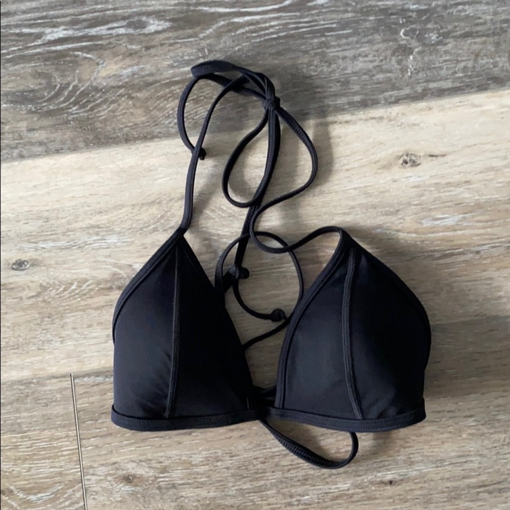 PINK black bikini top